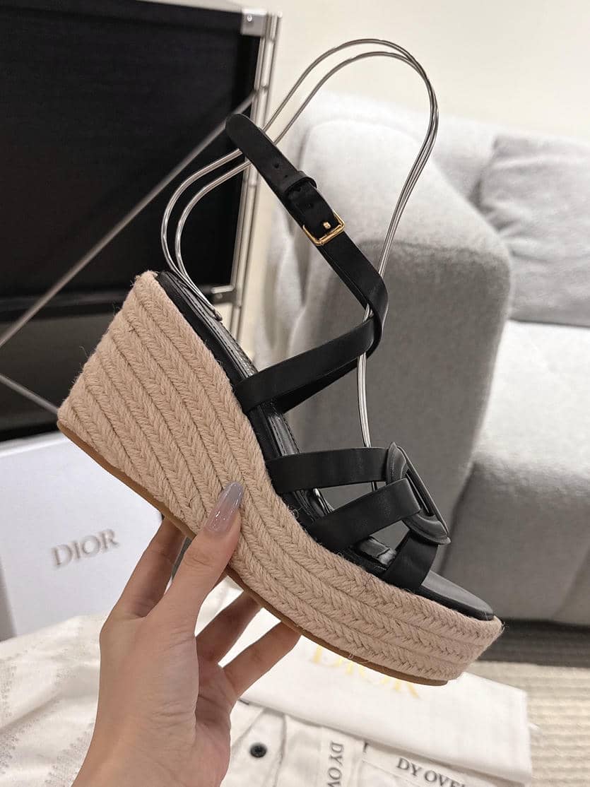 Dior Dway espadrille wedge sandals collection-1